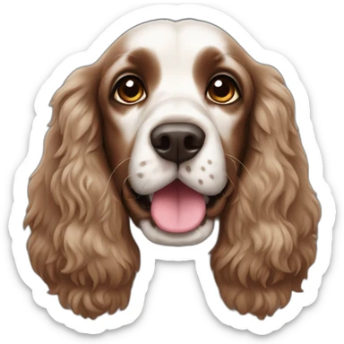 BLACK cockerspaniel dog sticker