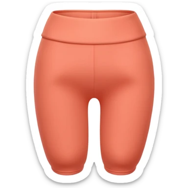 A 3D cartoon peach-coral leggin with gentle fabric folds and neat finish, isolated on plain background, Memoji-style. sticker