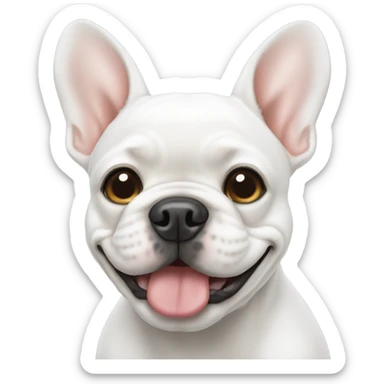 White Frenchie sticker