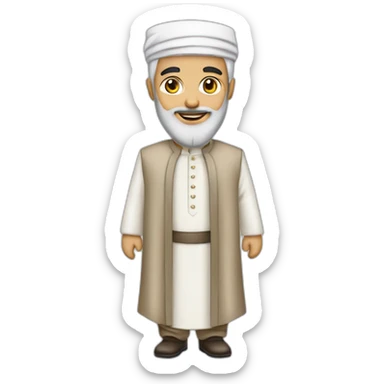 A Muslim cleric in a formal dress sticker