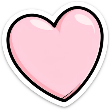 gorgeous heart with shimmer effect sticker