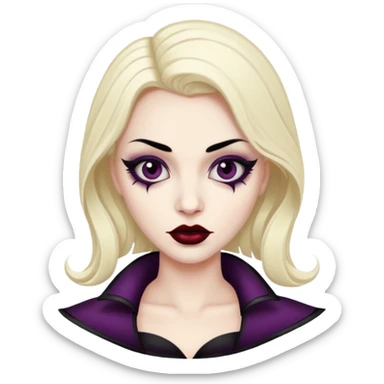 vamp with mascara  sticker