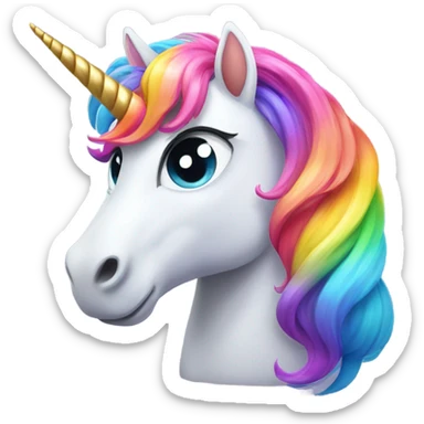 Rainbow unicorn cat sticker