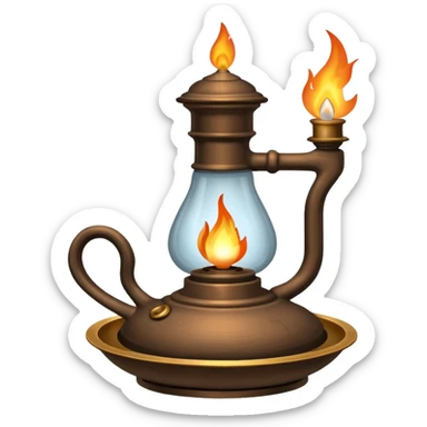 Seal oil lamp, Inuits sticker