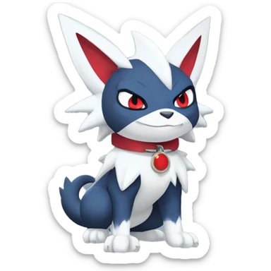 Cute Cool Edgy Nargacuga-Absol-Zangoose-Sneasel-Quilava with a collar on, full body sticker