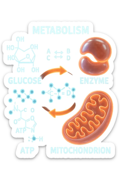 metabolismo 3d sticker