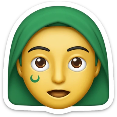 Bursaspor timsağlı bir dikkat çekici emoji beyaz yeşil sticker