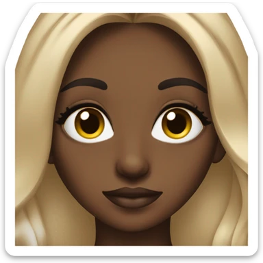 A darker skinned girl with balayage and nice eyelashes sticker