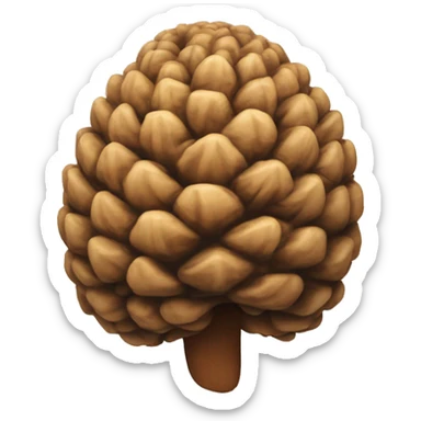 brain blow emoji but there’s a pinecone instead of a brain sticker