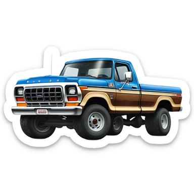 1979 ford f250 with a bubba setup sticker