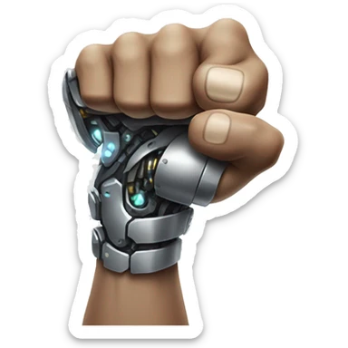Cyborg arm only flexing bicep and shoulder sticker