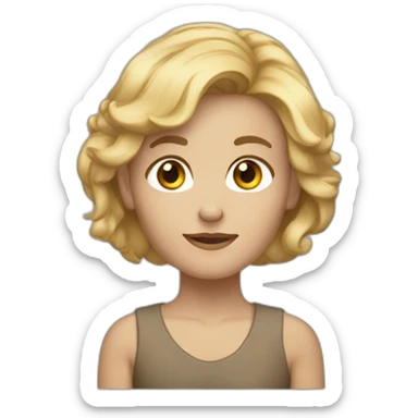 white 53 years brown blonde hair sticker