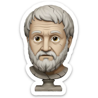 stone bust of Aristotle sticker