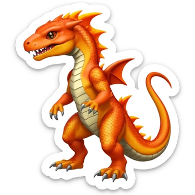  Cool Edgy Shiny Greymon-Charmeleon-Reptile full body sticker