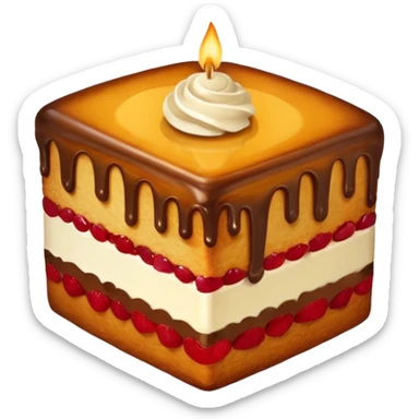 pedaco de torta dentro do forno sticker