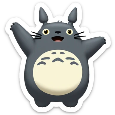 Totoro the main character of the movie of the Studio Ghibli “My Neighbor Totoro” sticker