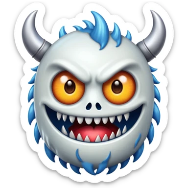 Crea un emoji de una lata de monster blanca de la bebida energética  sticker