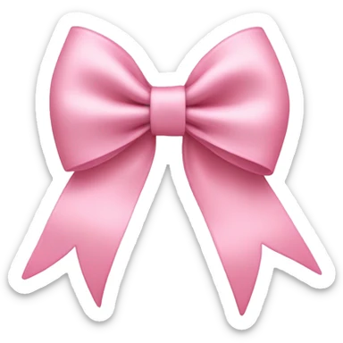 light pink bow on light pink bow sticker