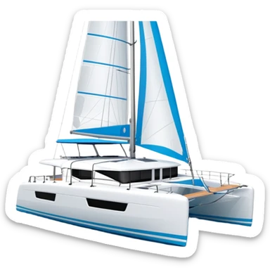 a lagoon 42 catamaran with no wording on the hull or anywhere on the boat  sticker
