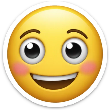 Make an emoji that has heart eyes and looks like it's very happy, excited, and happy to see something sticker