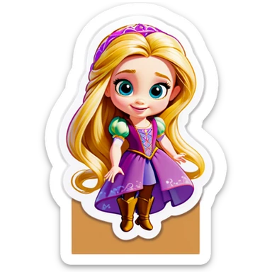 Baby rapunzel sticker