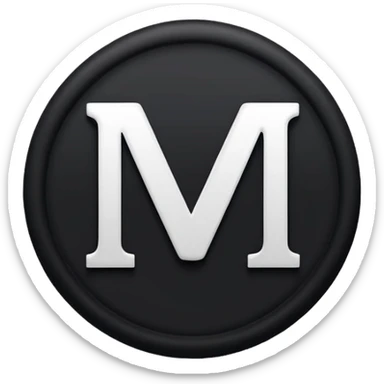 Black circle with MB written on in the middle of it. Nothing else no holes or anything. sticker