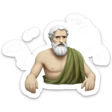 Aristotle swimming  sticker