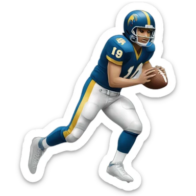 Elvis Presley as a football player sticker