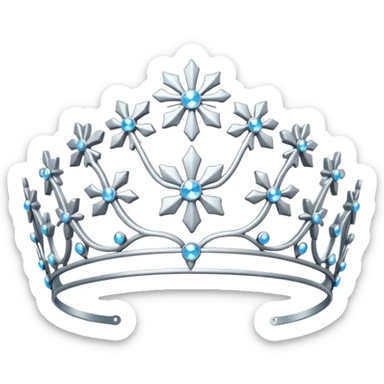 Ornate snowflake tiara sticker