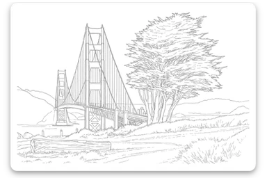 create a line drawing, tracing the images.  sticker