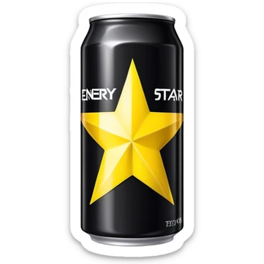 Black rockstar energy drink sticker