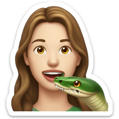 snake removed from a person mouth sticker