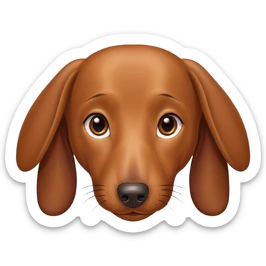 Dachshund's face (thin cheeks, not much hair) sticker