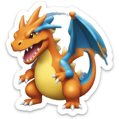 Reverse holo charzard Pokémon card sticker