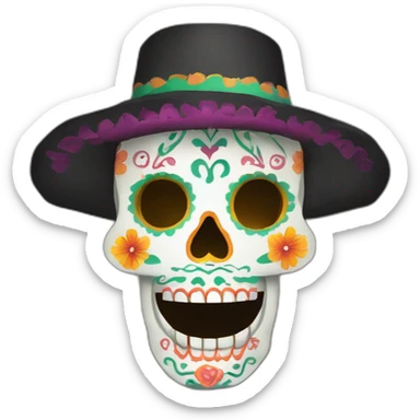 papel picado del dia de los muertos sticker