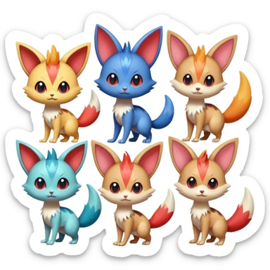 Sneasel-Gatomon-Furret-Meloetta-Victini-fusion sticker