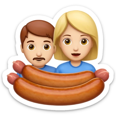 sausage eaters human sticker