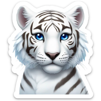 White tiger and white swan sticker