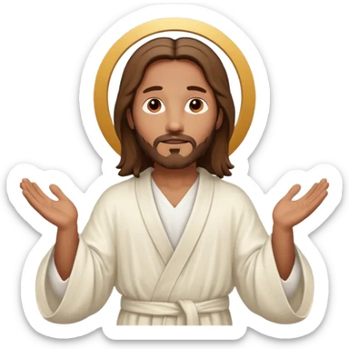 Jesus hands stretched out sticker