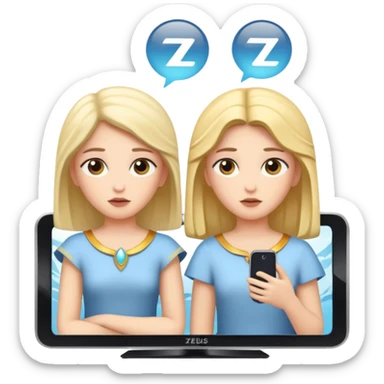 Sisters 💨 watching Zeus tv sticker
