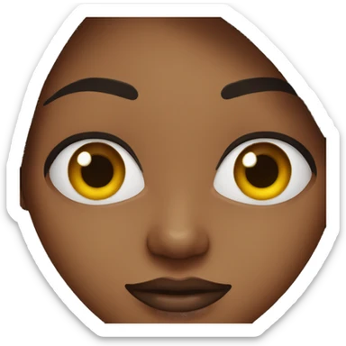 dark brown woman eye only eye sticker