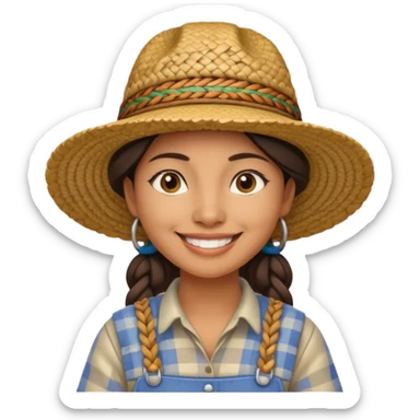 indigenous female farmer sticker