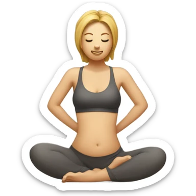 abdomen of a yoga women sticker