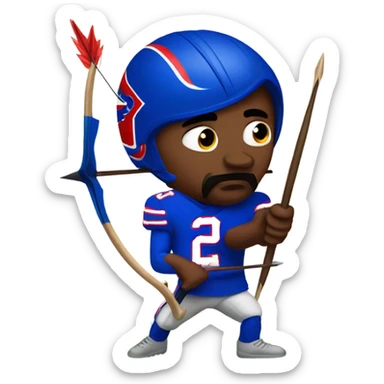 Buffalo bills getting shot with an arrow sticker