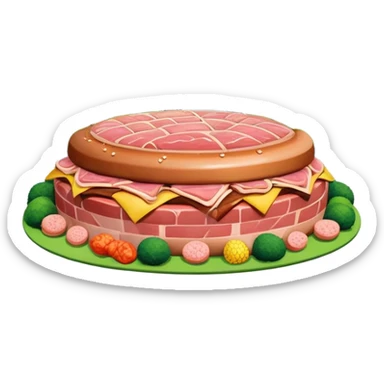  paris city SPAM meat jeff koons style sculpture arty landscape  sticker