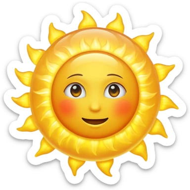 sun with a translucent glowing aura sticker
