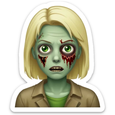quero ser um zombie, sou loiro dos olhos verdes  sticker
