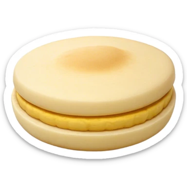Cinematic Realistic image of a simple, single Colombian arepa, rendered with soft, golden cornmeal textures and delicate, crispy edges, set on a neutral background with gentle, natural lighting that highlights its traditional, comforting simplicity. sticker