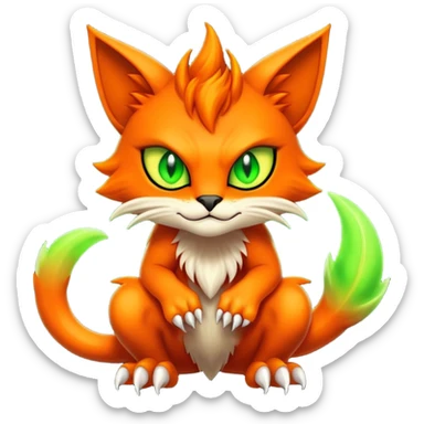 Meowster-Demon-Fakémon-Vernid-Fionbri-hybrid-creature sticker