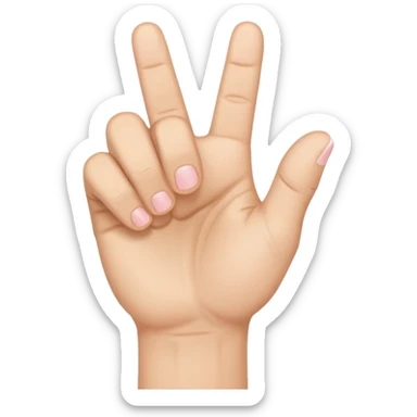 UN MANO, A PUGNO, CON CINQUE DITA, E IL MIGNOLO, L' ULTIMO DITO, ALL' IN SÙ  sticker